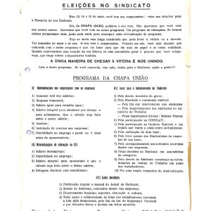 Boletim sobre eleição no Sindicato_ 04 maio de 1981
