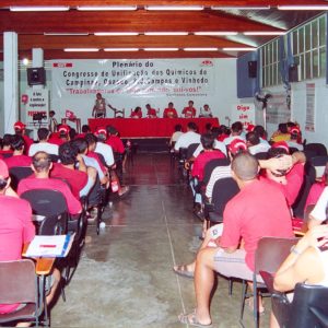 1º Congresso de unificação dos sindicatos de Campinas, Osasco e Vinhedo, 02 e 03 de março de 2002, em Paraibuna.