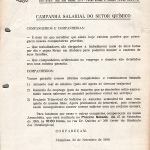 Boletim sobre Campanha Salarial_ 22 setembro de 1980