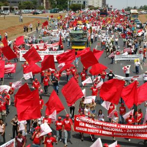 Ato em Brasília em 24 de outubro de 2007 - Foto João Zinclar