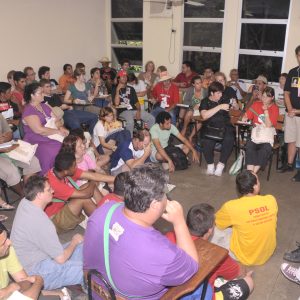 Atividade com sindicalistas colombianos no FSM em 31-01-2009