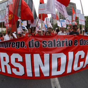 Ato contra redução de salários 12 de fevereiro de 2009 na Av. Paulista