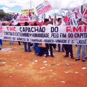 Marcha dos 100 mil em Brasília contra governo neoliberal em  agosto de 1999_7