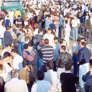Assembleia de Campanha Salarial na Rhodia em outubro de 2000
