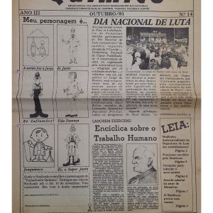 Capa Jornal Ano III nº 14 de outubro 1981_90 anos que Vaticano falou de questões sociais, trabalhadores e sindicalismo